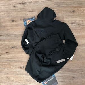 Essentials black sweatpants set